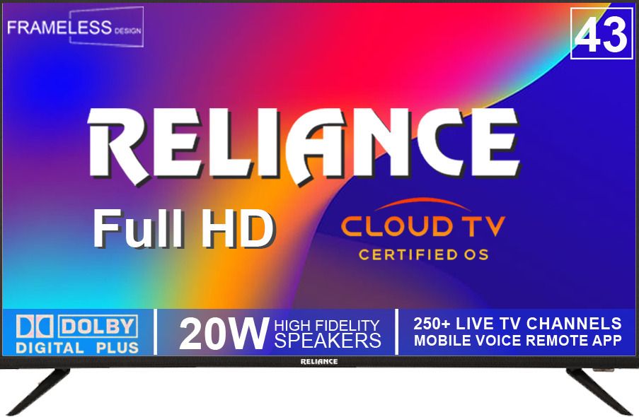108 cm (43 inch) full hd led smart android tv 2025 edition with cloud base tv