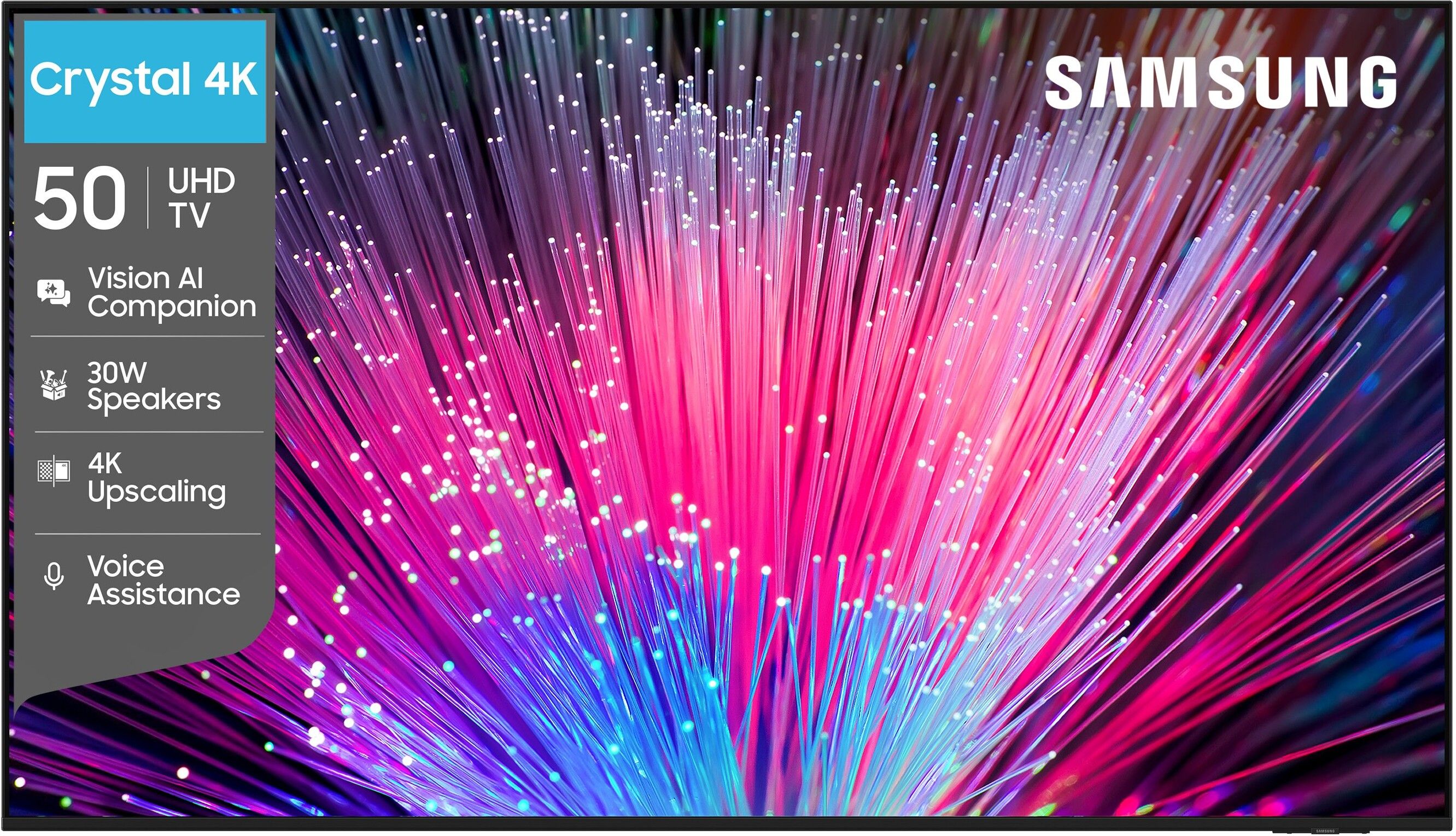 Crystal 4K Vision AI 125 cm (50 inch) Ultra HD (4K) LED Smart Tizen TV 2026 Edition with 30W Speakers 4K Upscaling HDR 10+ Football Mode Voice Assistance Remote Control PurColor Metal Stream Design Samsung Knox Security 150+ Free Channels-image-30