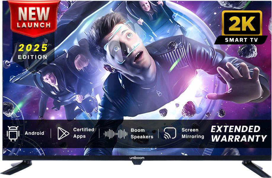 uniboom ULTIMA 80 cm (32 inch) HD Ready LED Smart Android TV 2025 Edition with 30W Sonic Boom Speakers - Aura Vision+ Display - Mobile Screen Cast - 1000+ Smart Apps - Games-picture-0