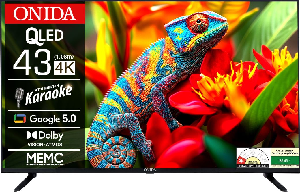 onida Karaoke Series 108 cm (43 inch) QLED Ultra HD (4K) Smart Google TV 2025 Edition with Google 5.0, MEMC-picture-29