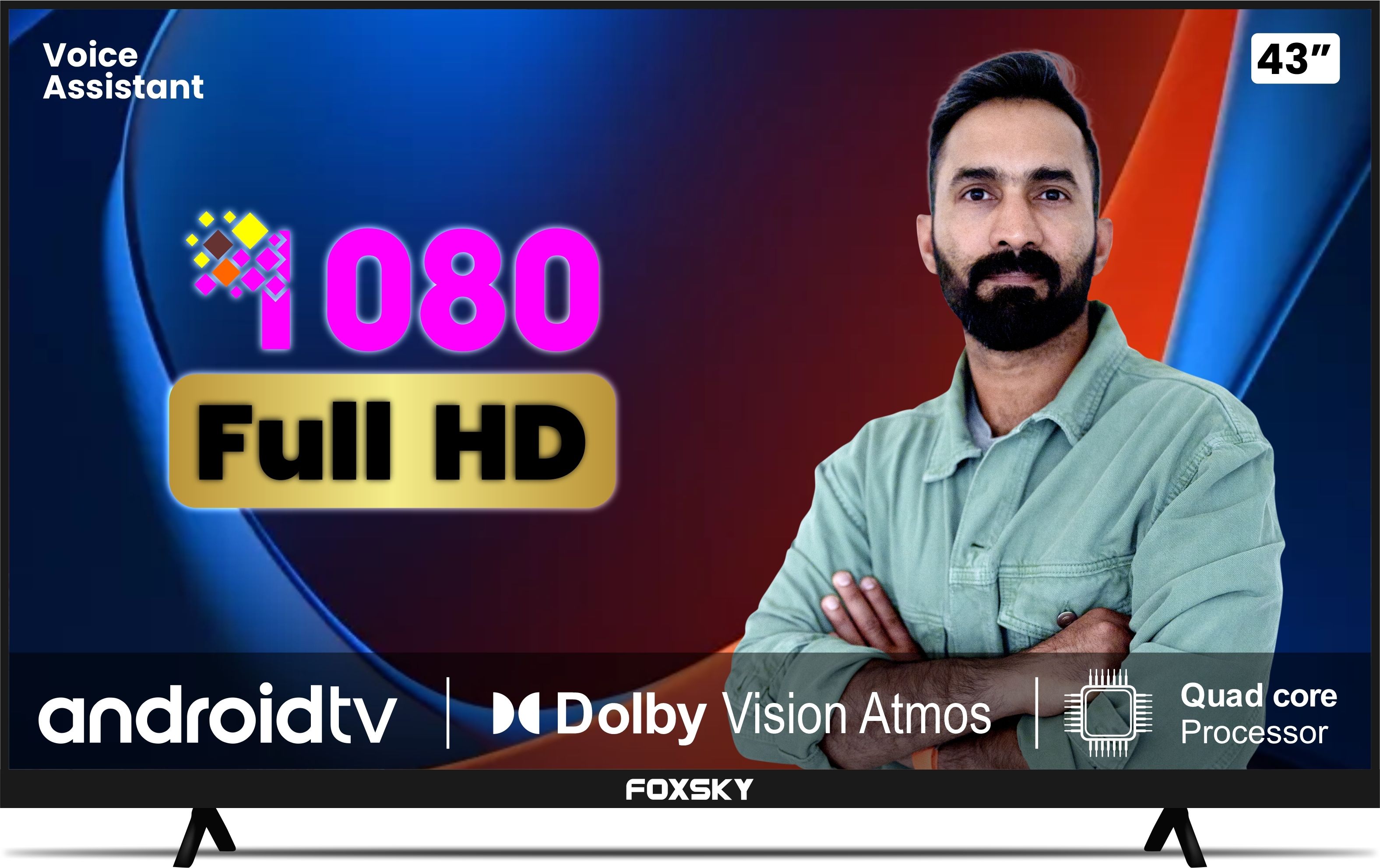 109 cm (43 inch) Full HD LED Smart Android TV