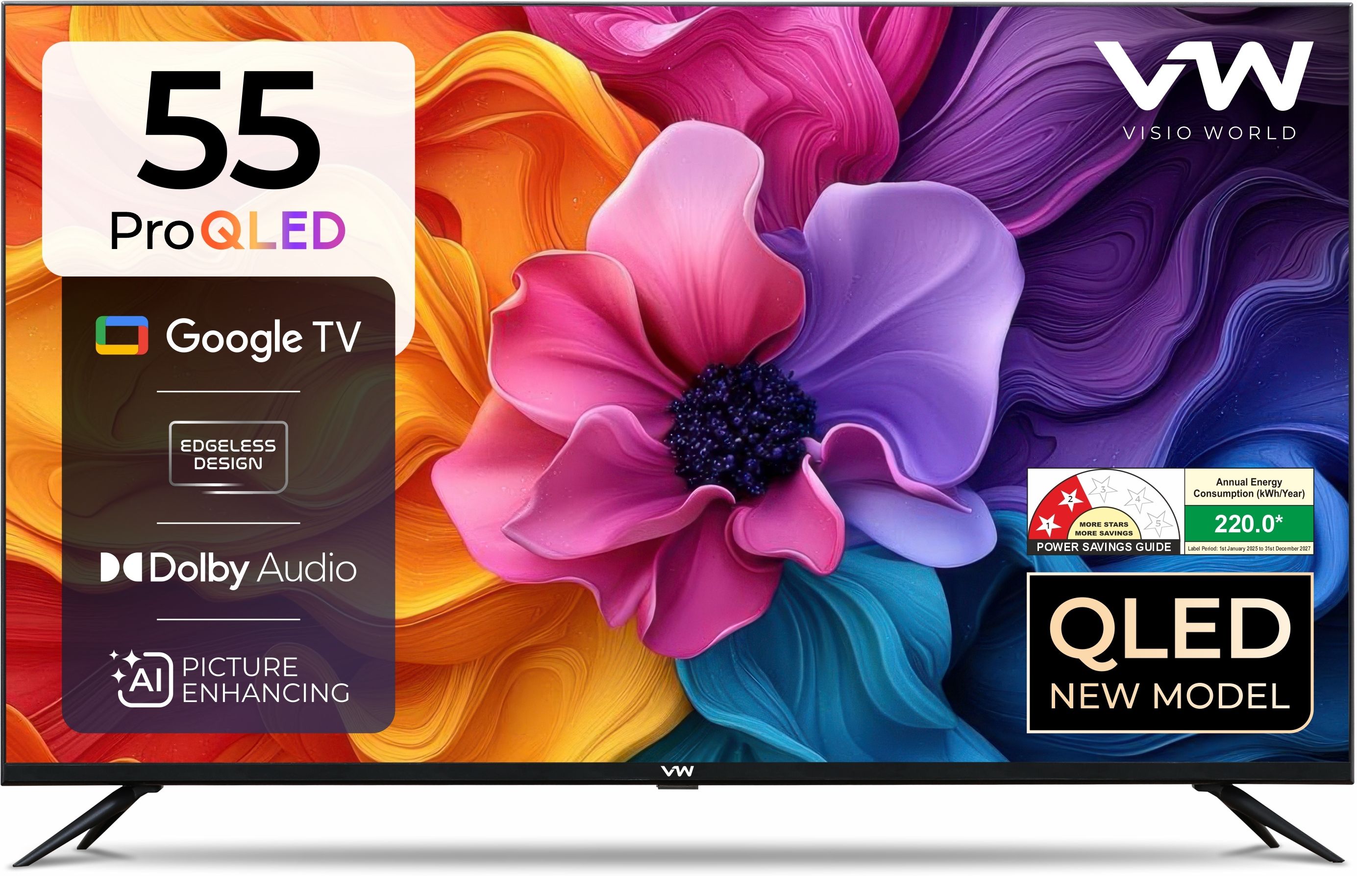 vw 139 cm (55 inch) QLED Ultra HD (4K) Smart Google TV 2025 Edition-picture-29