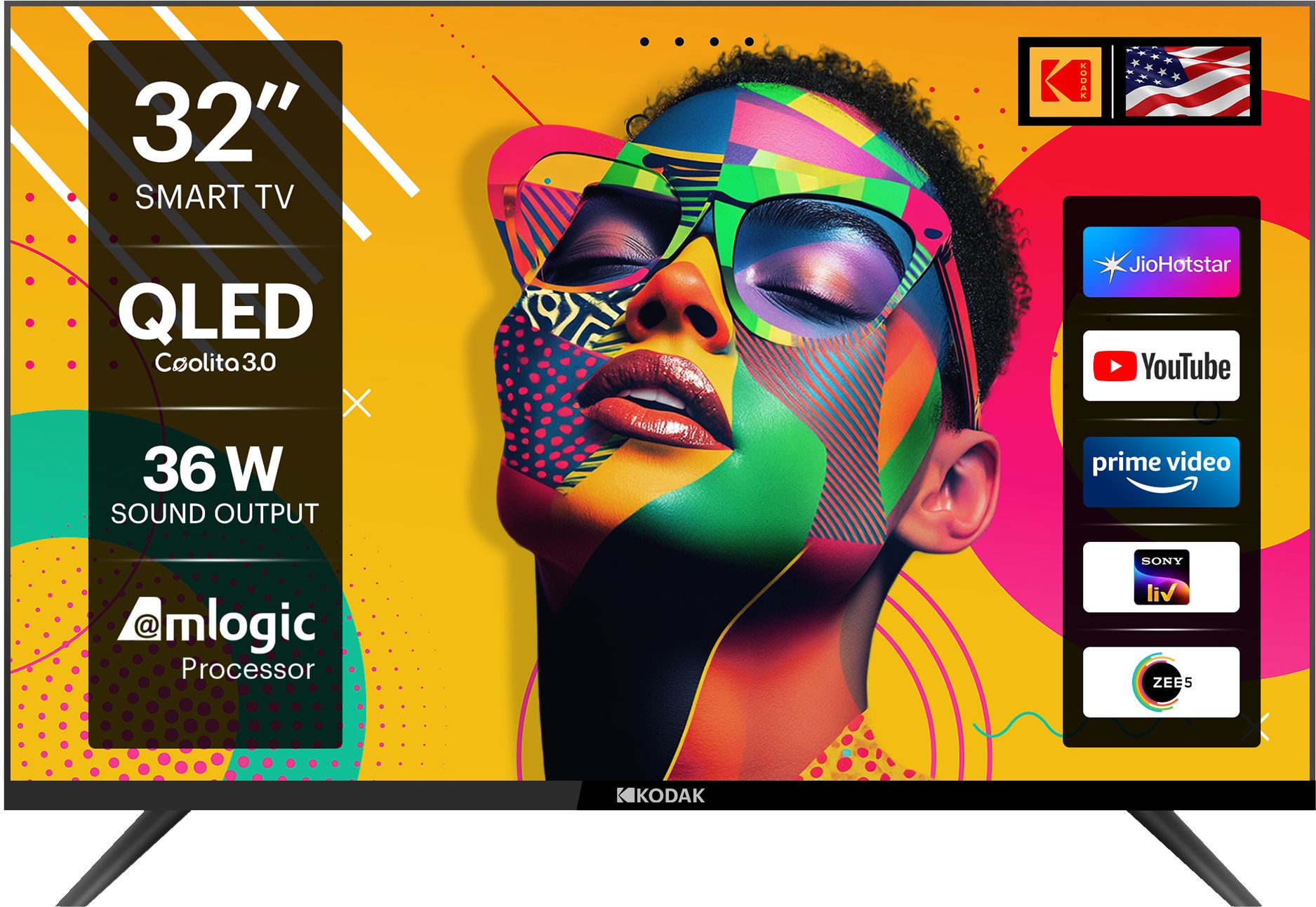 kodak QLED SE 80 cm (32 inch) QLED HD Ready Smart Linux TV 2025 Edition-picture-2