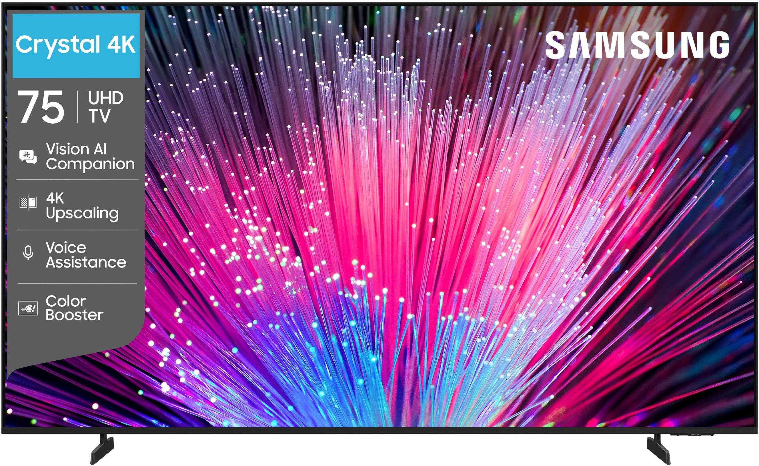 Crystal Vision AI 189 cm (75 inch) Ultra HD (4K) LED Smart Tizen TV with 4K Upscaling HDR 10+ Football Mode Voice Assistance Remote Control PurColor Slim Look Samsung Knox Security 150+ Free Channels-image-41