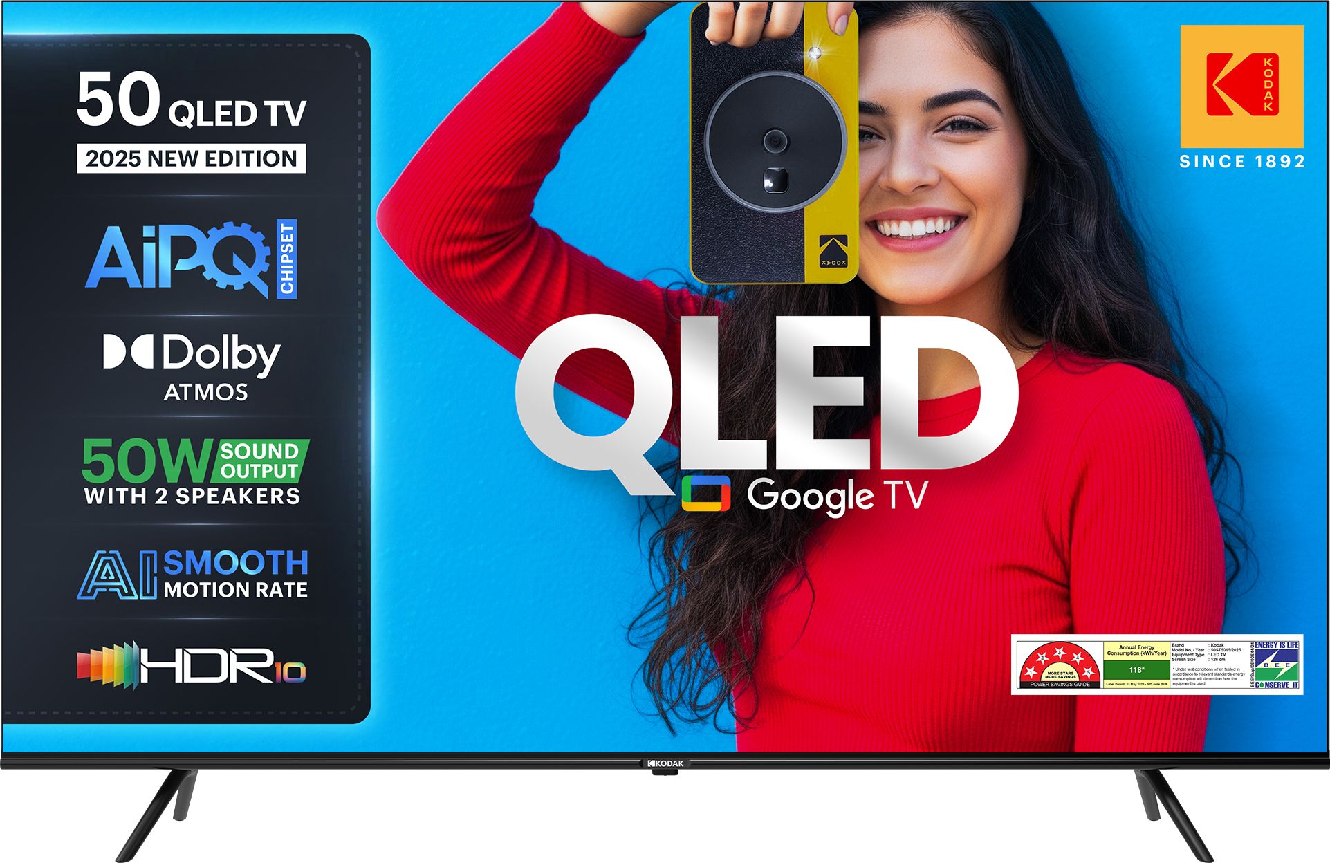 kodak Matrix 126 cm (50 inch) QLED Ultra HD (4K) Smart Google TV-picture-4