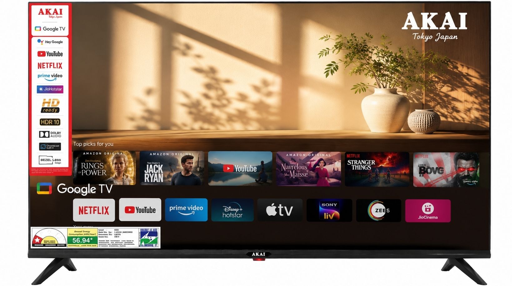 Akai 80 cm (32 inch) HD Ready LED Smart Google TV with (Android 14)| A+ Grade Panel | Dynamic Color Enhancer| Dolby Audio| Filmmaker Mode | HDR10| 60Hz Refresh Rate LED TV-image-28