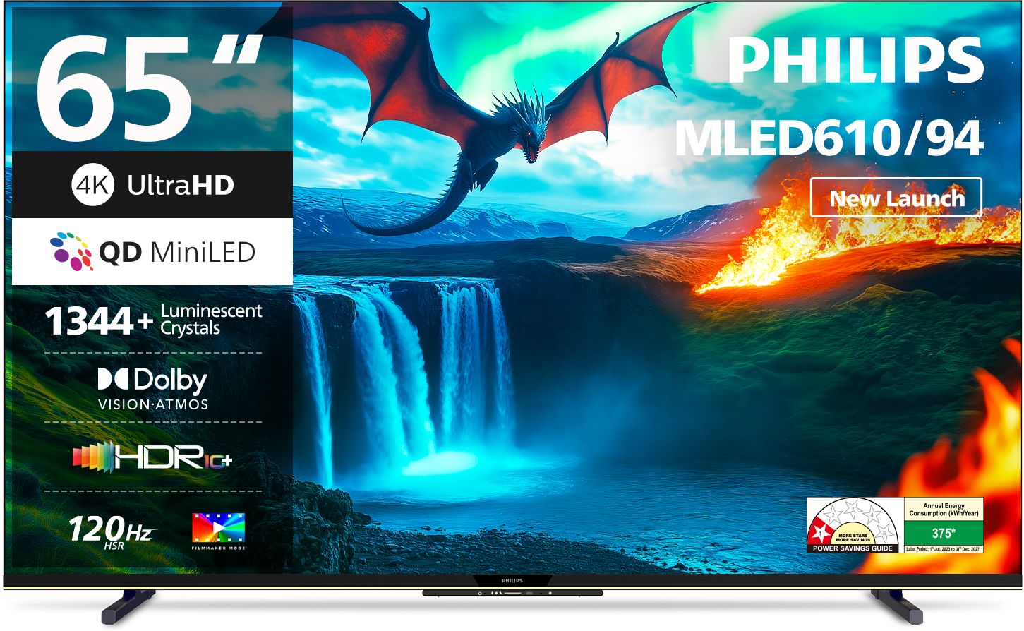 164 cm (65 inch) Ultra HD (4K) Mini LED Smart Google TV with Local Dimming Dolby Vision & HDR10+ 36W Dolby Atmos 120Hz Game Accelerator Filmmaker Mode Wider Colour Gamut Ultra Narrow Bezel 2GB RAM + 32 GB Storage-image-1