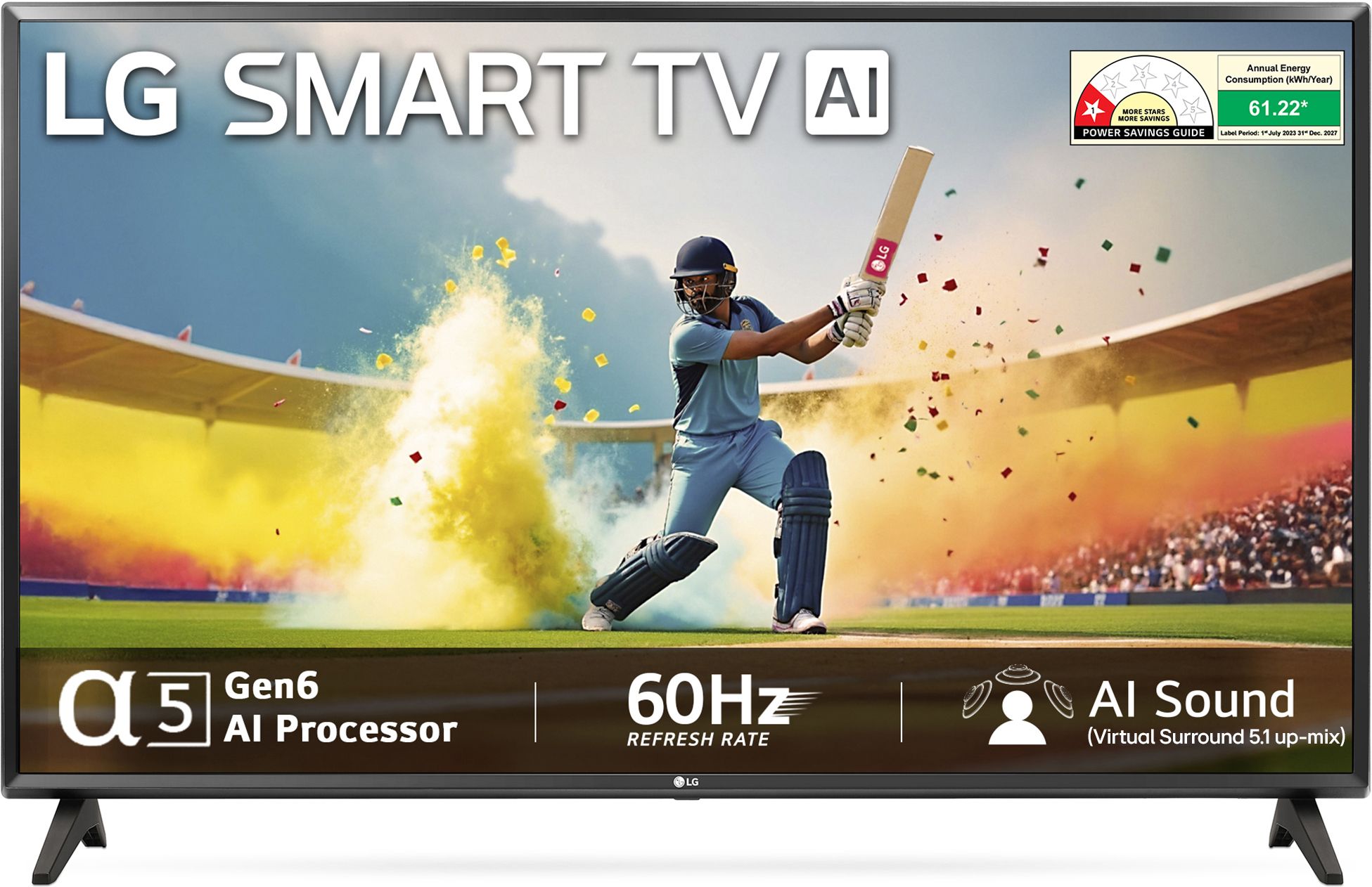 lr57 80 cm (32 inch) hd ready led smart webos tv 2025 edition with | alpha5 gen 6 ai processor | 100+ free channels | ai functions | hdr10 | magic remote compatible | 60hz refresh rate | satellite connectivity | wi-fi (built-in)