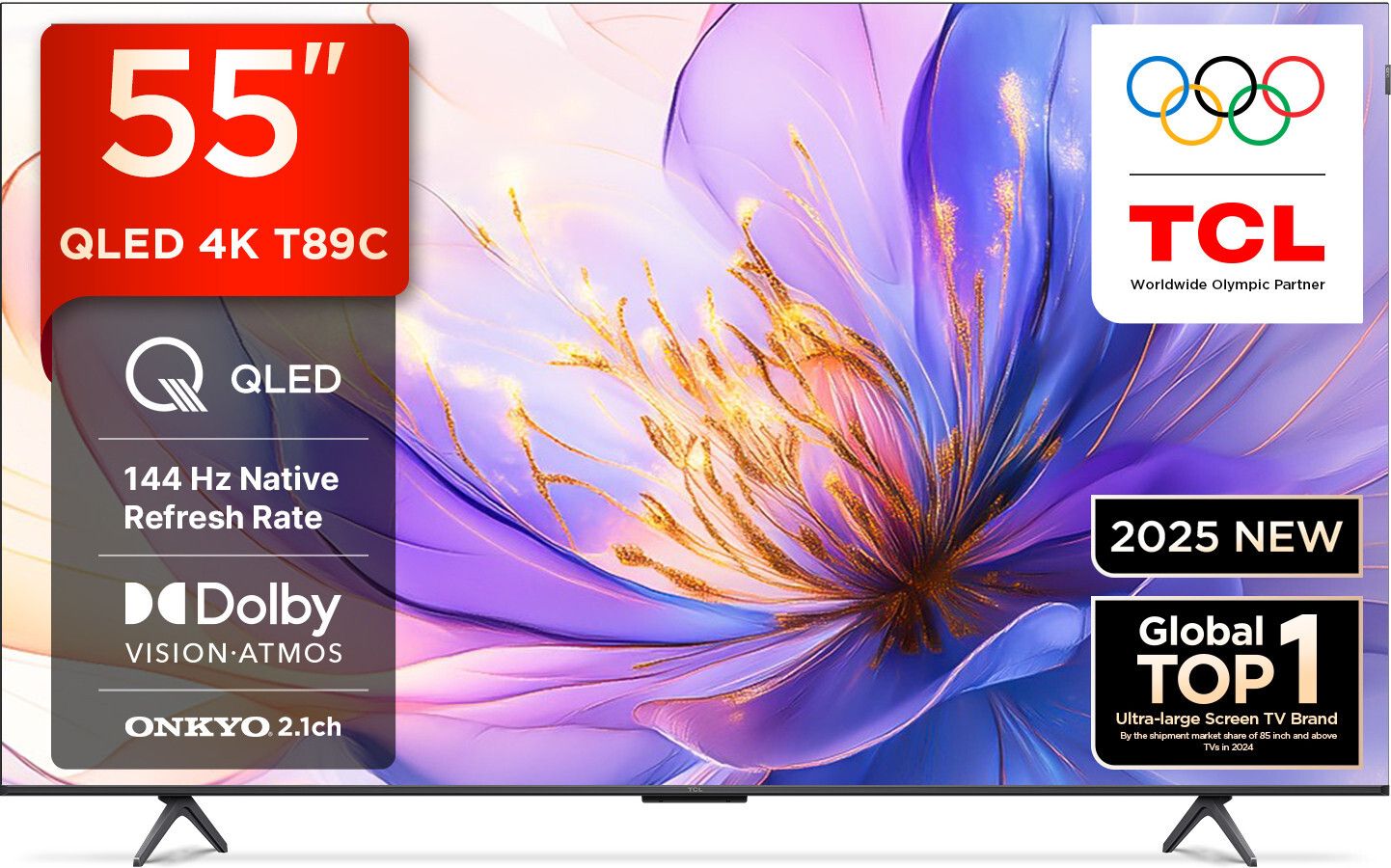 t89c 139 cm (55 inch) qled ultra hd (4k) smart google tv 2025 edition hva panel | dolby vision- atmos 40w |120 hz native refresh rate | memc 120 hz