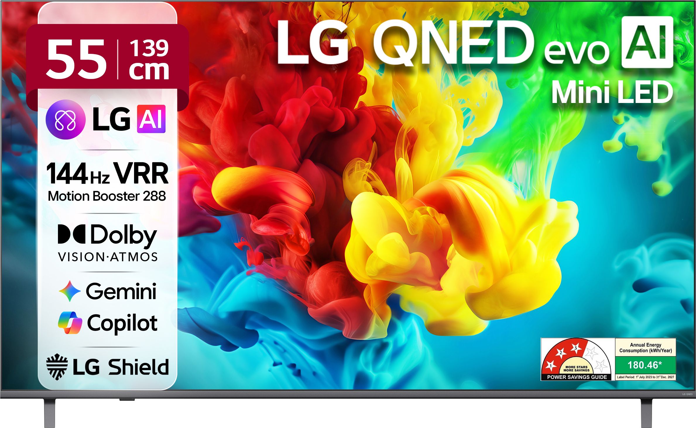 AI QNED evo 82 139 cm (55 inch) Ultra HD (4K) Mini LED Smart WebOS TV 2026 Edition with Dynamic QNED Color Pro Mini LED with Precision HDR Master Pro ?8 AI Processor 4K Gen3 Dolby Vision & Dolby Atmos AI Picture Pro & AI Sound Pro AI Magic Remote Multi AI (Google Gemini & MS Copilot) 144hz VRR Motion Booster 288 AMD FreeSync Premium 5 Years Free OS upgrade Secured by LG Shield LG Channels-image-39