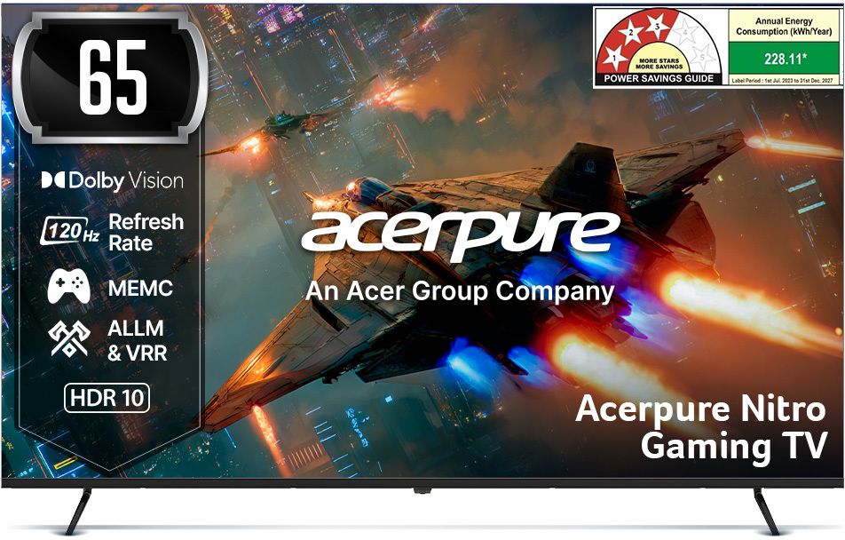 Nitro 164 cm (65 inch) QLED Ultra HD (4K) Smart Google TV 2025 Edition with 120 Hz GTV 5.0 |Android 14 |Dolby Vision & Dolby Atmos|50W Sound|Tuner|Wi-Fi Direct|ALLM |VRR|MEMC|Karaoke|AI|Gaming |Wall Mount-image-40