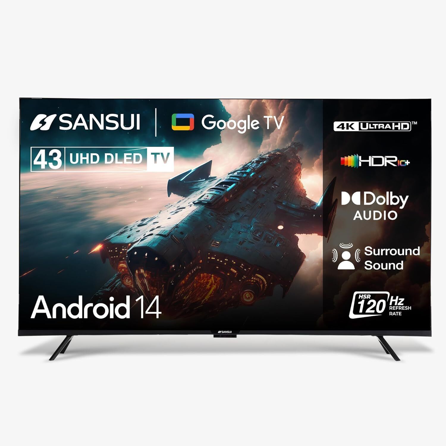sansui prime 109 cm (43 inch) Ultra HD (4K) LED Smart Google TV with Bezel Less Design|A+ Display, 1.0B Colors|MEMC|HSR120Hz|HDR10|HLG |LED-picture-28