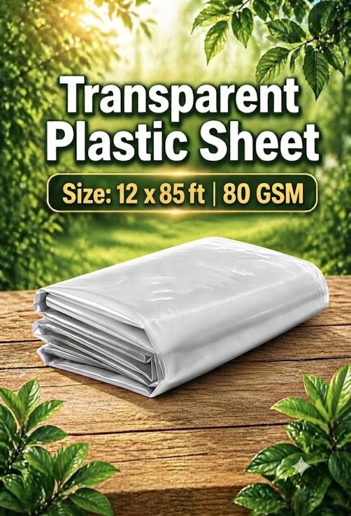 bharatentrprises Transparent Dust Protection Sheet 12*85 Tent - For Furniture Covering, Construction Work-picture-41