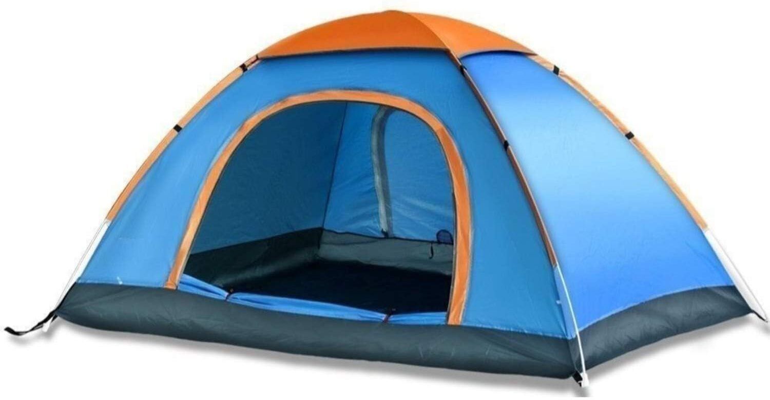 Picnic Polyester Camping Waterproof House Tent - For UpTo 4 Person For Hiking/Travelling