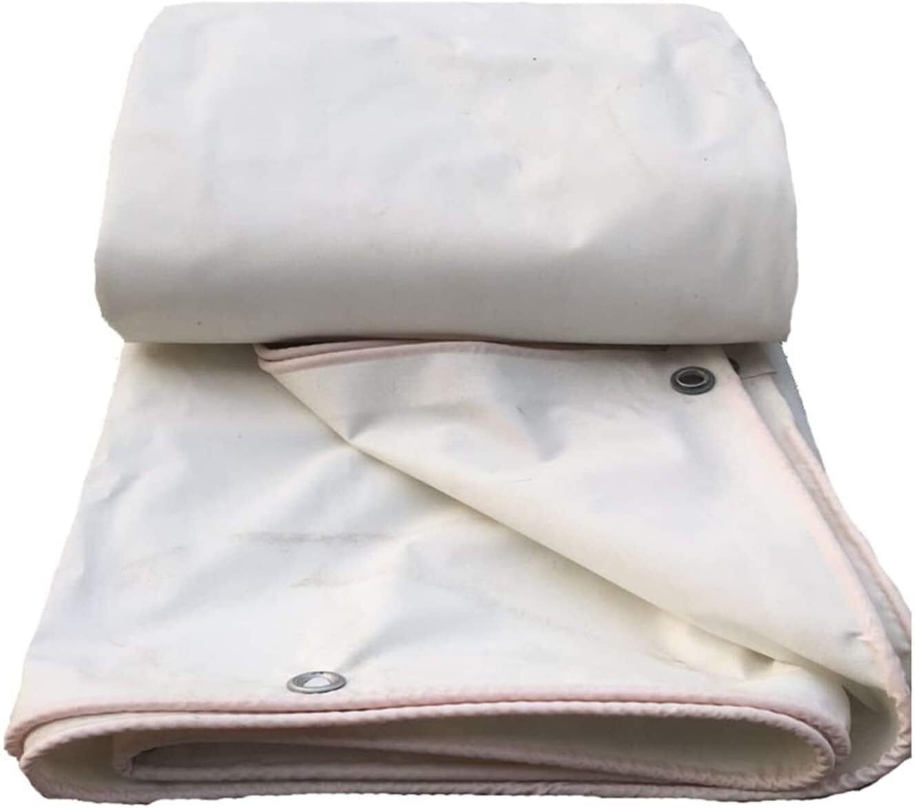 diamond america Heavy Duty Canvas Tarps (Size 10 ft x 6 ft) 2 PIC Waterproof Tarpaulin 700 GSM Tent - For Reinforced Edges & Multiporpuse Use White-picture-48