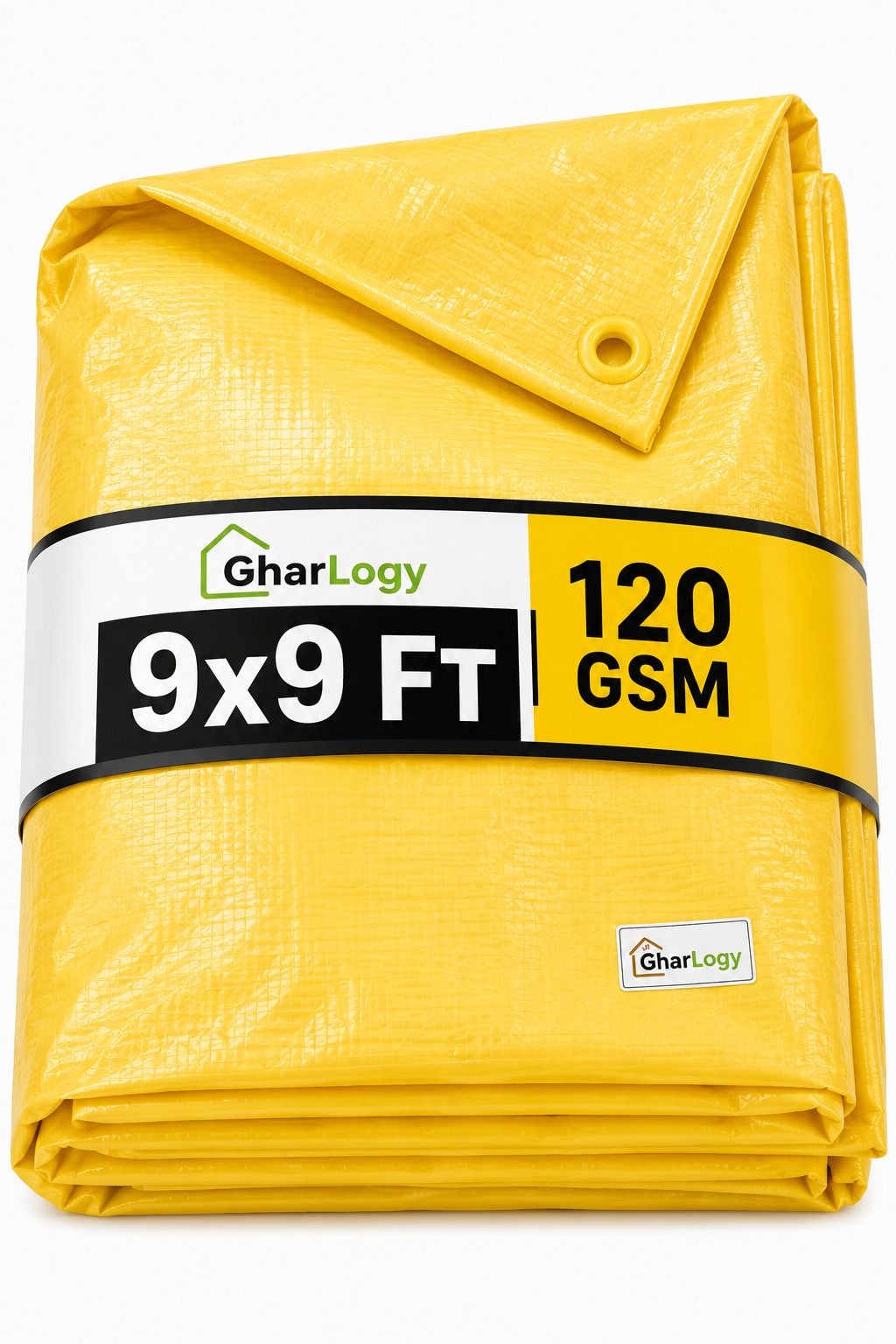 gharlogy 9x9Ft 120GSM Tirpal UV Resistant Waterproof Rain/Sun Protection Tent - For Agriculture Use, Roof Covering, Warehouse Storage, Vehicle Protection-picture-27