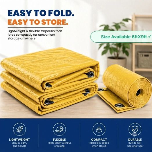 jsk global trade Tarpaulin Sheet Waterproof 170 GSM-For Tarpaulin-Tripal-Sheet 6FtX9Ft Tent - For Construction,Agriculture,Industry,Roof,Camping,Gardens,Transport,Outdoors-picture-35