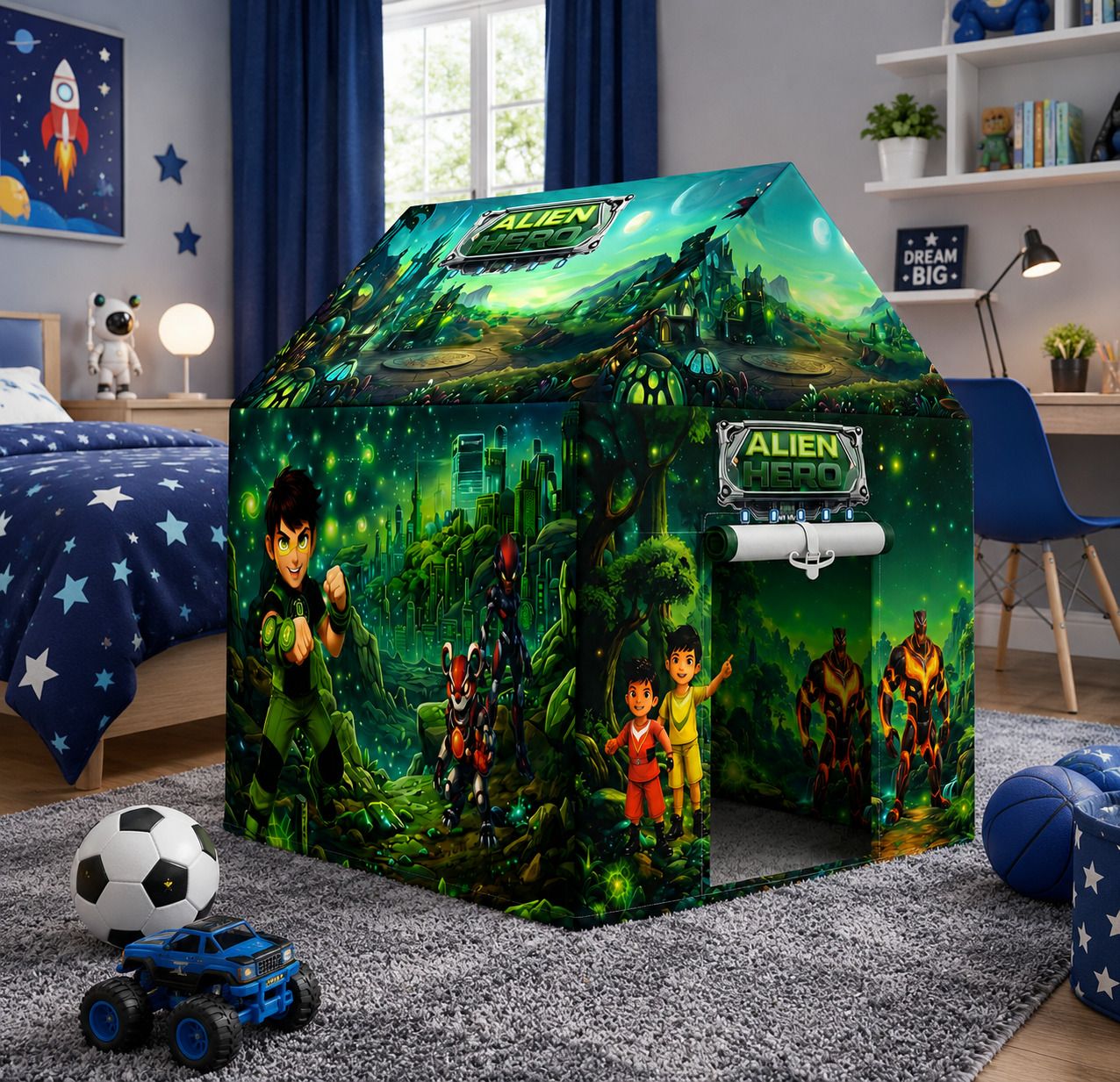 Kids Alien Hero Play Tent House Tent - For Home-image-48