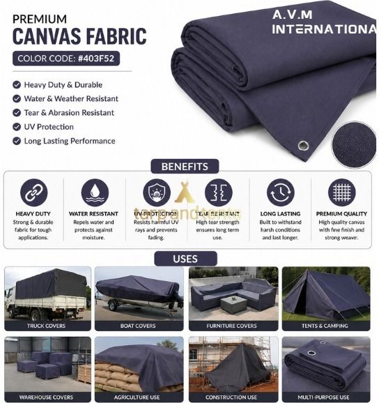 Premium 6 X 12FT - 650 GSM Canvas Tarpaulin Sheet | Waterproof Truck Cover Tent - For Truck Cover, Tent & Canopy, Machine Cover, Construction Sites, Warehouse Protection-image-32