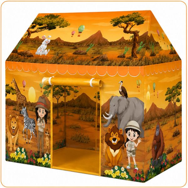 kurmiya Safari Adventure Kids Play Tent House Tent - For Boys Girls Kids Indoor Play Outdoor Play-picture-1
