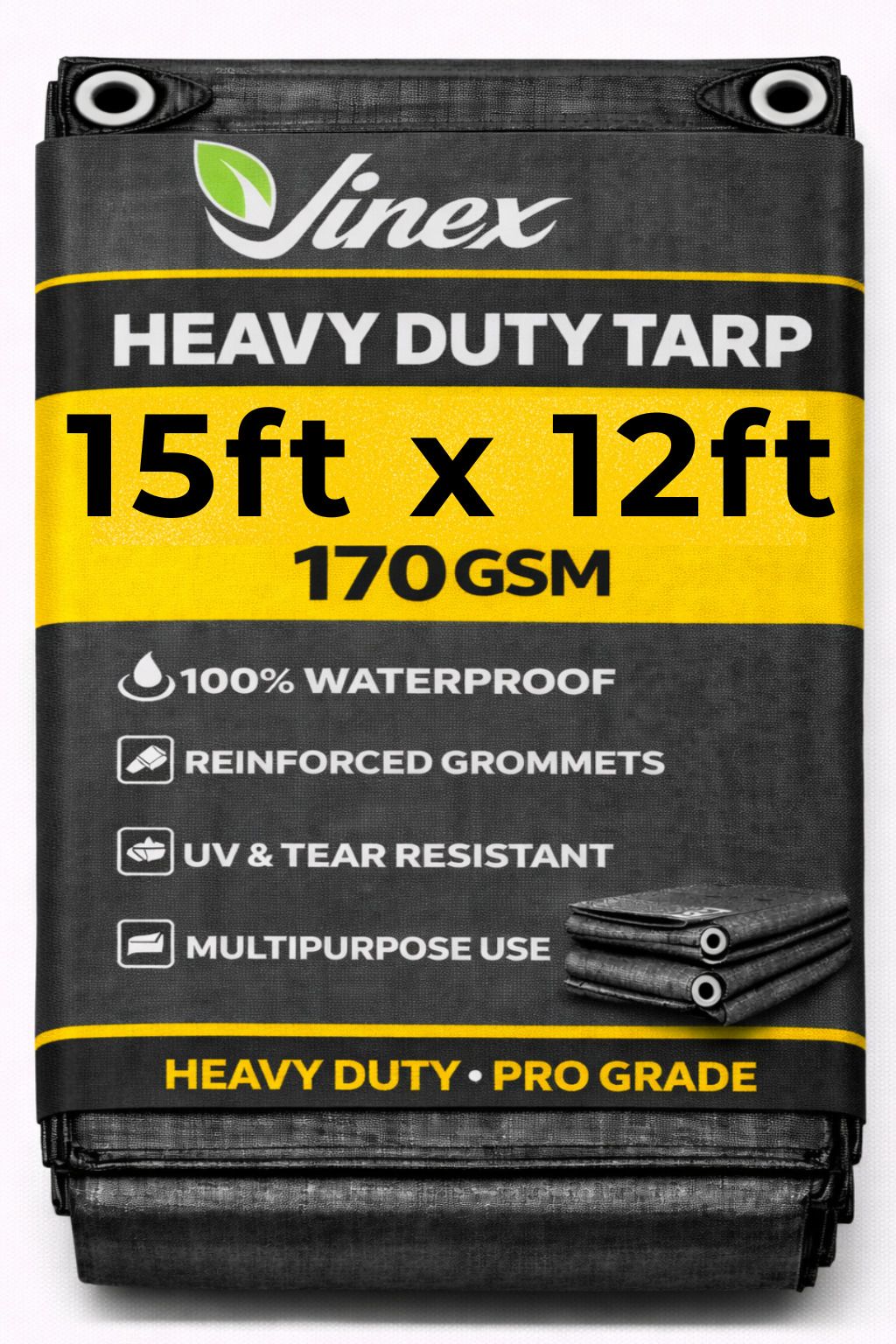 15ft X 12ft, 170GSM | Heavy Duty Water Proof Tarpaulin Sheet | Tirpal, Tadpatri Tent - For Transportation Covers-image-22
