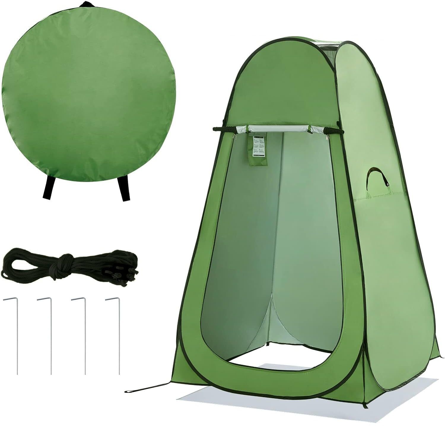 Toilet Tent for Camping and Hiking (Green) Tent - For 1 Person (Green) Tent - For Camping Tent-image-35