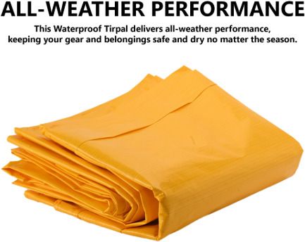 TARPAULINE SHEET Tent - For 15/18 Tent - For WATERPROOF COVER,TRUCK COVER ,CONSTRUCTION USE,200 GSM (Yellow)-image-31