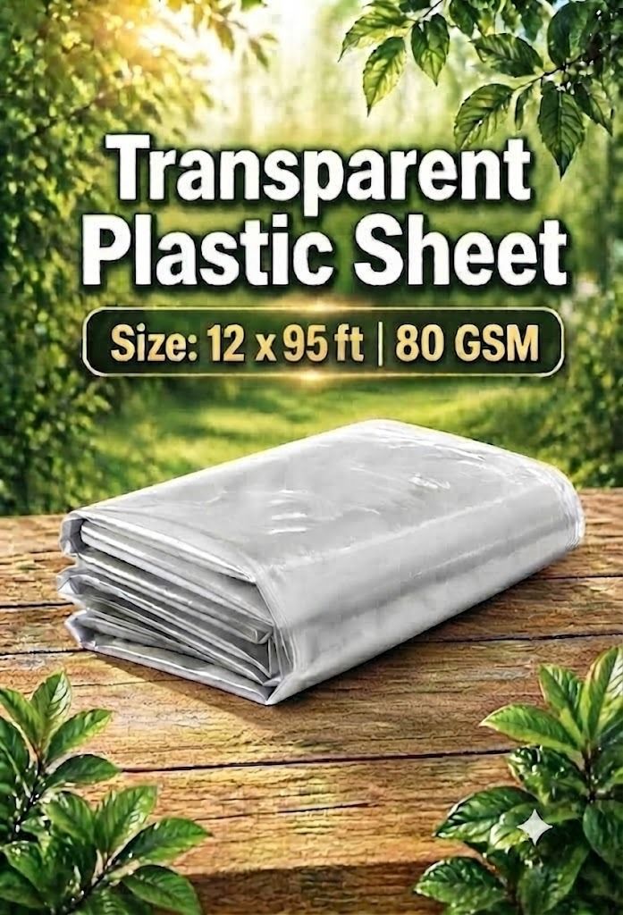 bharatentrprises Transparent Dust Protection Sheet 12*95 Tent - For Furniture Covering, Construction Work-picture-13