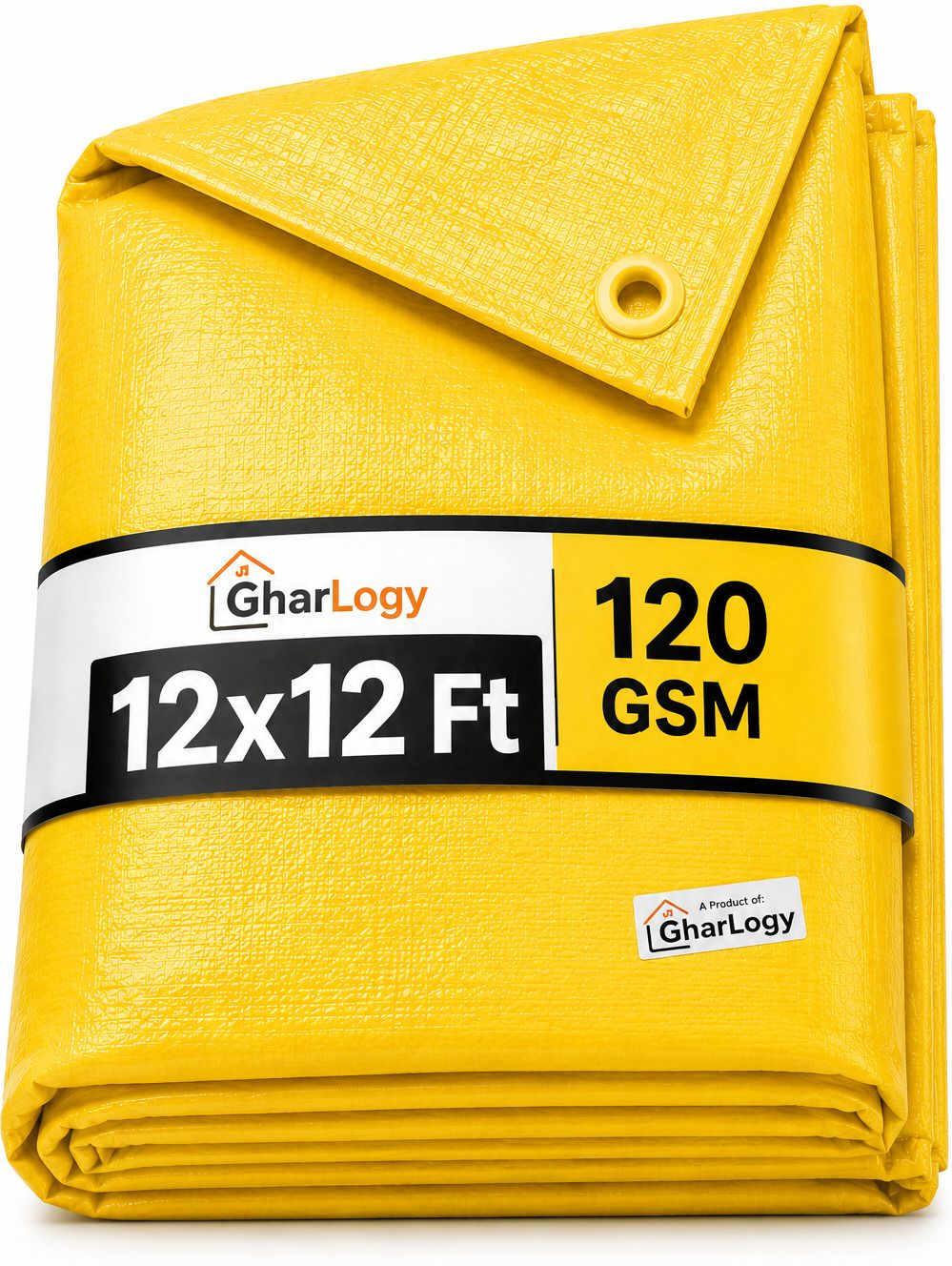 gharlogy 12x12Ft 120GSM Waterproof Multipurpose Rain Protection High Quality Tent - For Agriculture Use, Roof Covering, Warehouse Storage, Vehicle Protection-picture-20