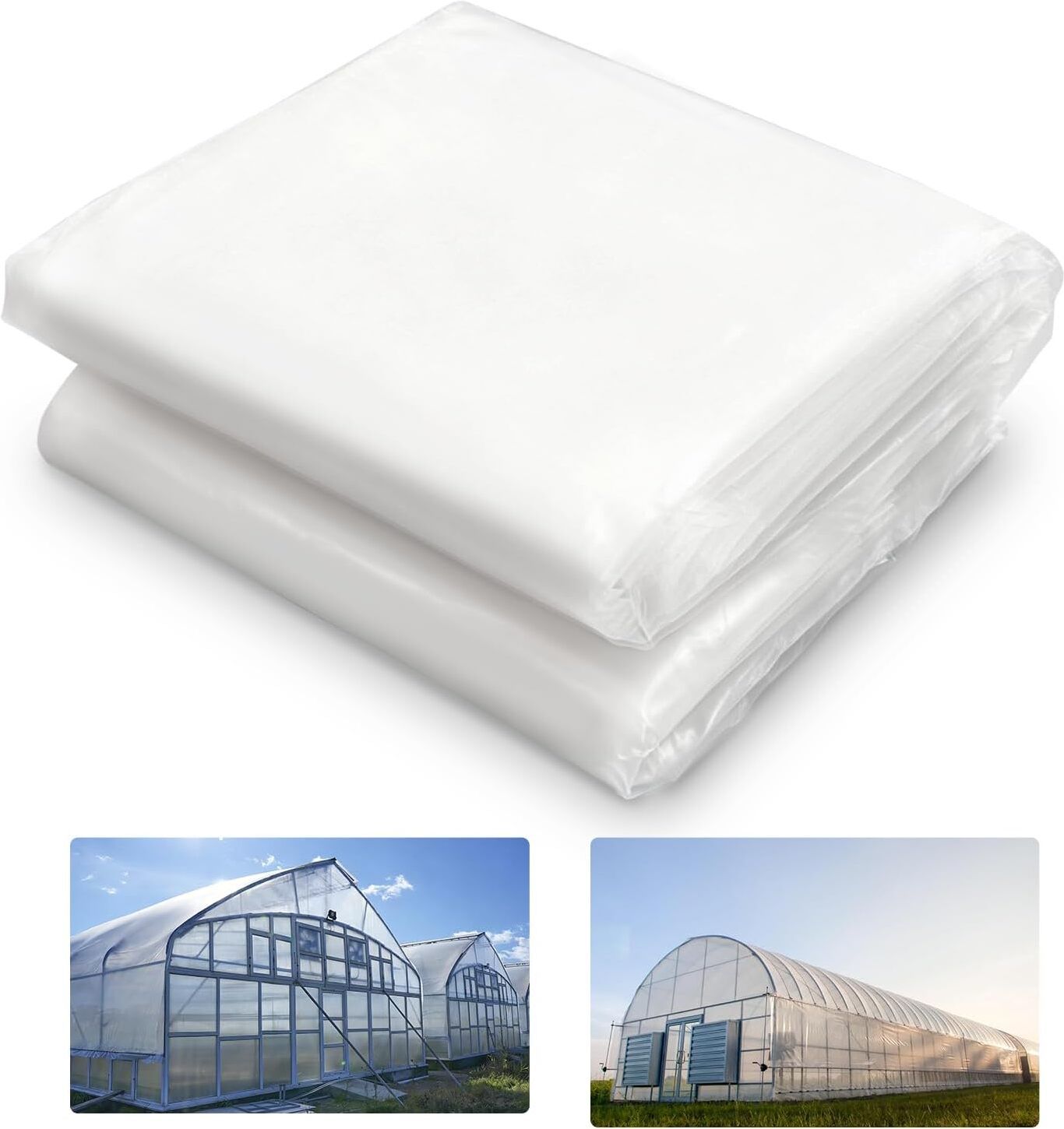 24 x 25 FT Plastic Sheeting Greenhouse Plastic Heavy Duty, UV Resistant Plastic Tent - For Polyethylene Green House Plastic-image-29