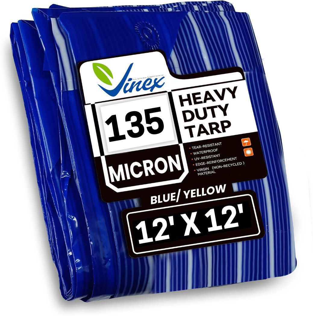 12ft X 12ft, 120 GSM | Multilayer Water Proof Tarpaulin Sheet | Quality Tent - For Transportation Covers