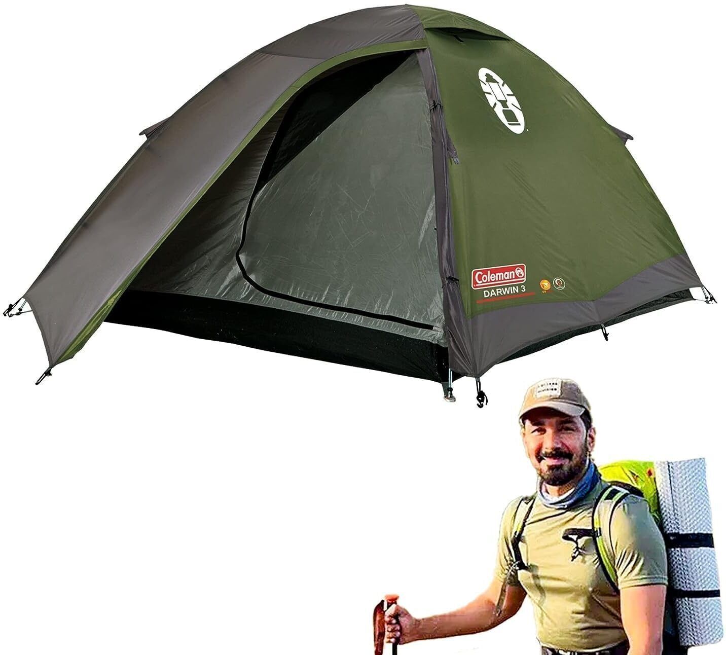 Darwin 3 Person Tent Tent - For 3 Person Camping , Get Free 2 Coleman BYOT Camping Nightout Event Passes)