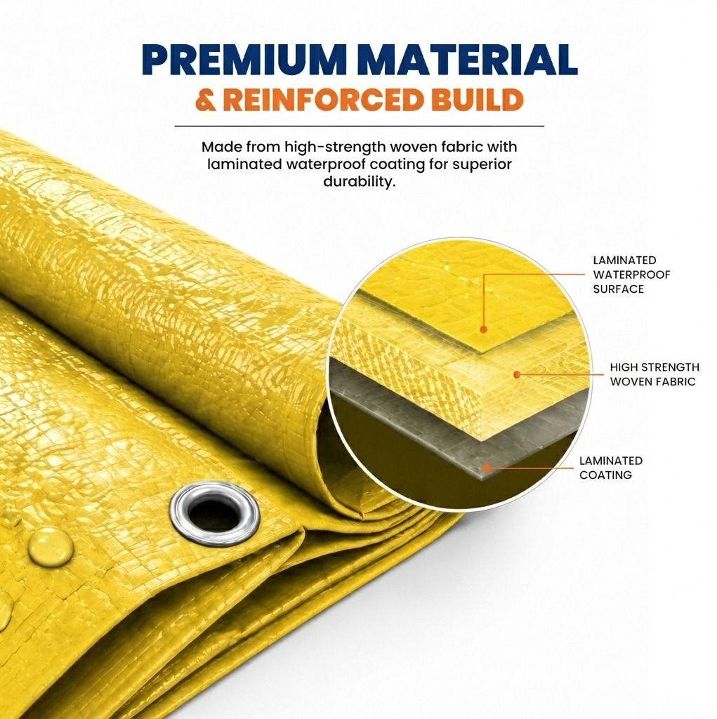 jsk global trade Tarpaulin Sheet Waterproof Cover 170 GSM-For Tarpaulin-Tadpatri Sheet 18FtX30Ft Tent - For Construction,Agriculture,Industry,Roof,Camping,Gardens,Transport,Outdoors,Shades-picture-11