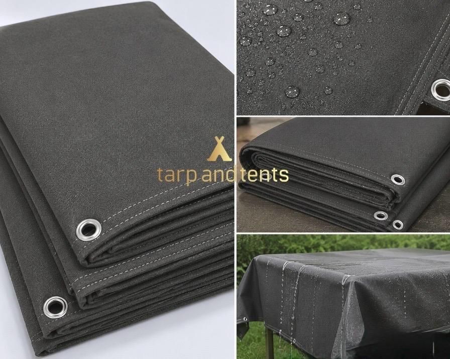 tarp and tents Heavy Duty Waterproof Canvas Tarpaulin Sheet 9 X 10- 500 GSM Tent - For Outdoor Protection, Vehicle Cover, Rain Protection, Truck Cover-picture-34