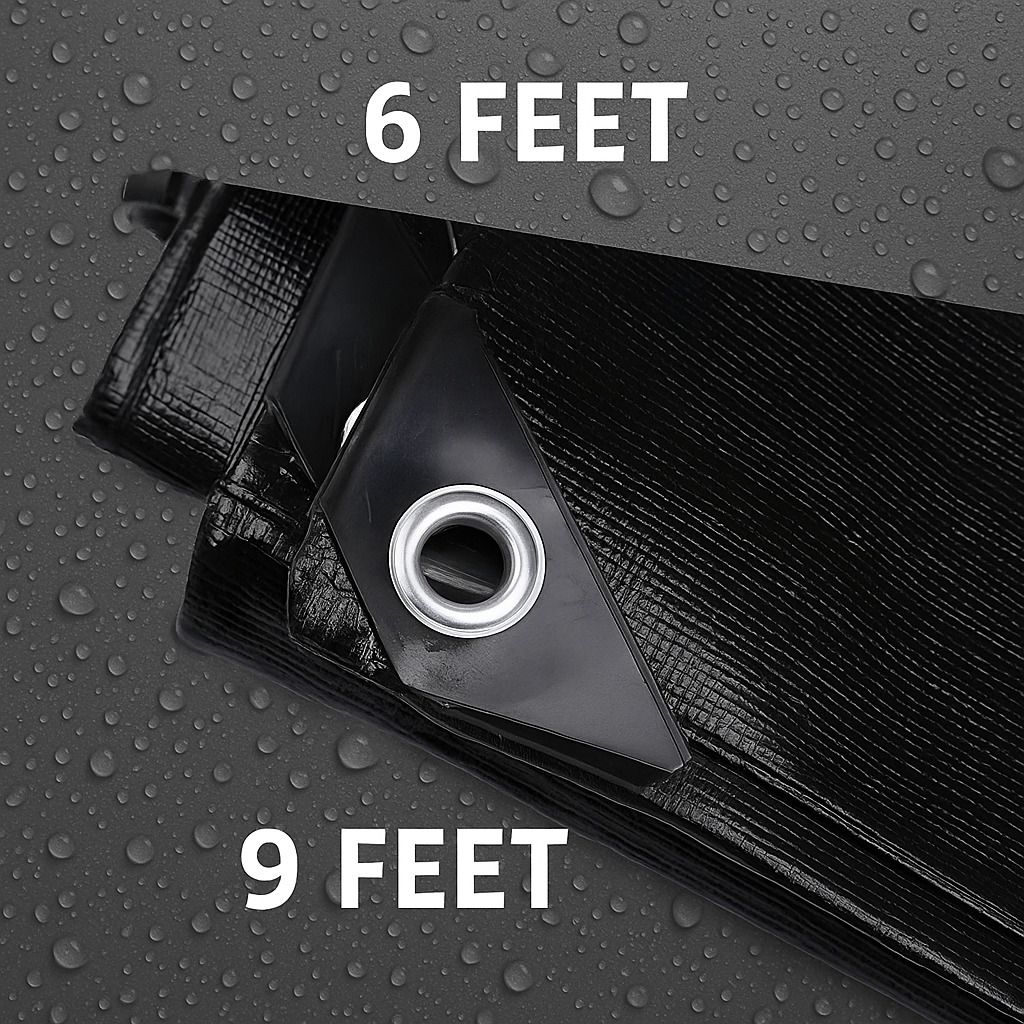 TARPAULINE SHEET WATERPROOF COVER Tent - For PROTECT FROM UV RESISTANT,RAIN, 6 FEET X 9 FEET