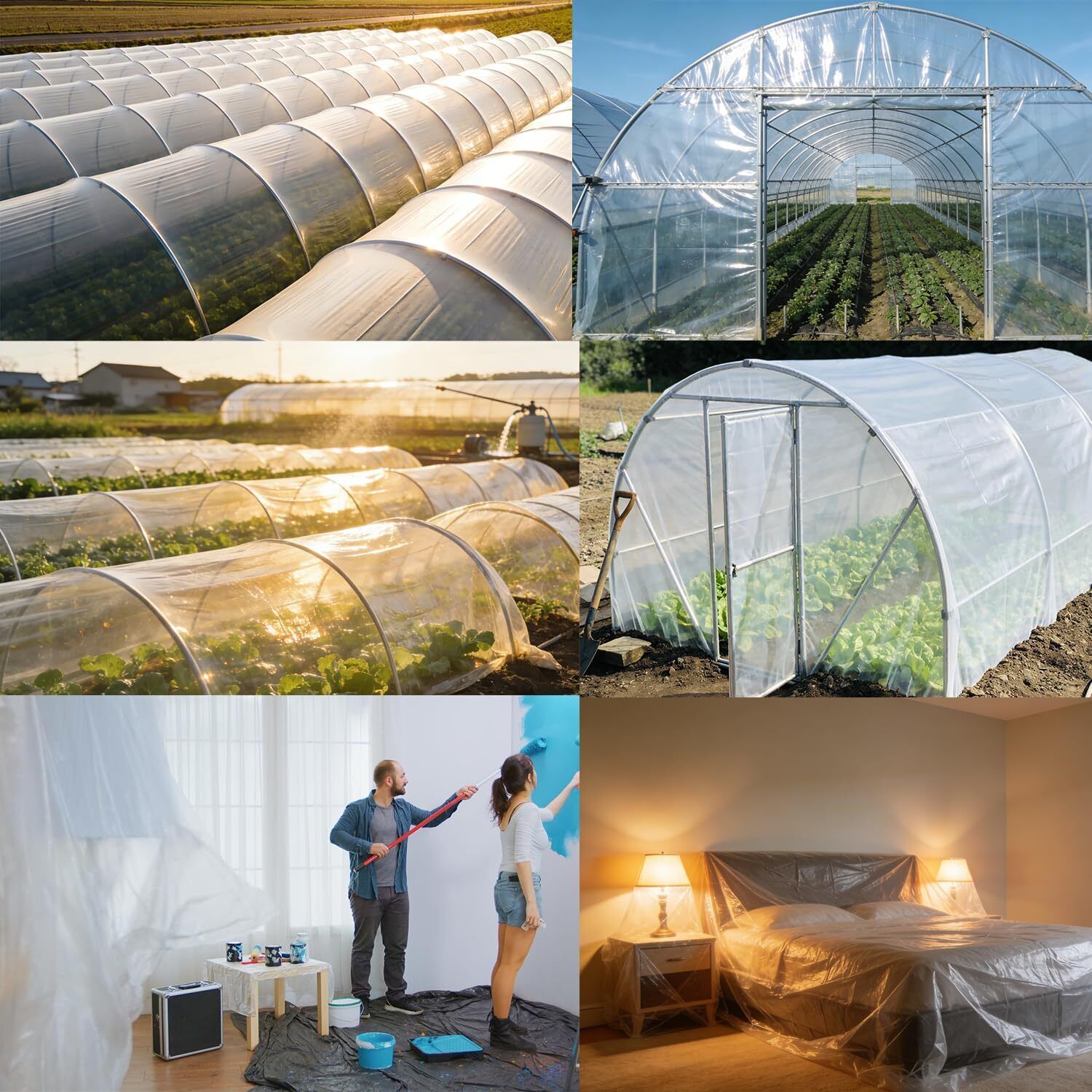15 x 25FT 200 GSM Plastic Sheeting Greenhouse Plastic Heavy Duty, UV Resistant Tent - For 200 GSM Polyethylene Green House Plastic-image-31