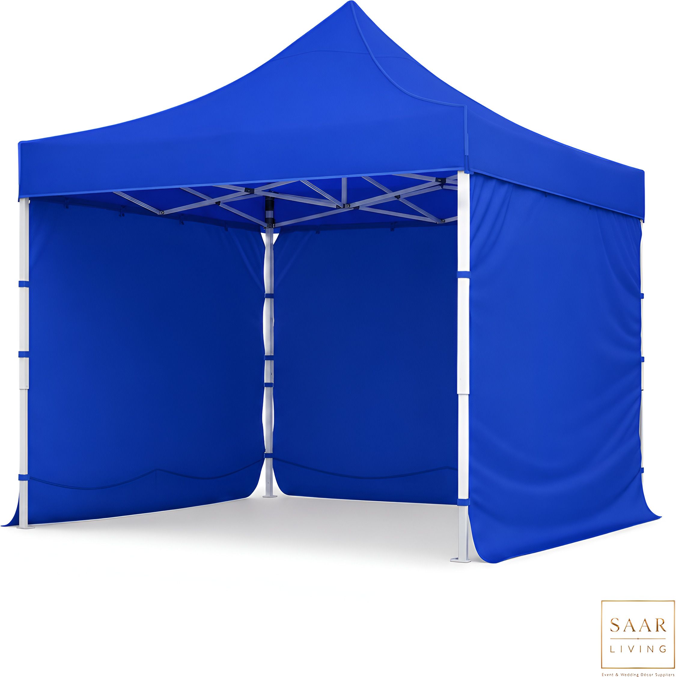 10 x 10 Ft Pop Up Gazebo Tent with 3 Side Covers Tent - For Outdoor Events, Exhibitions, Camping, Market Stalls, Parties, Canopy Shelter-image-37