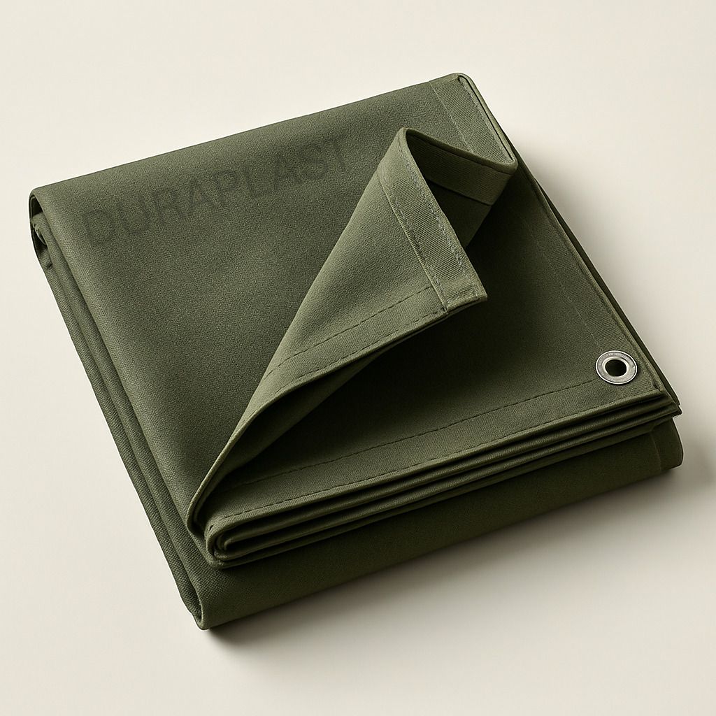 WATERPROOF TARPAULIN SHEET - WATERPROOF CANVAS TIRPAL 800GSM 10' X 12' FEET Tent - For CAMPING , INDUSTRIAL , TRUCK / LORRY , ROOF/TERRACE