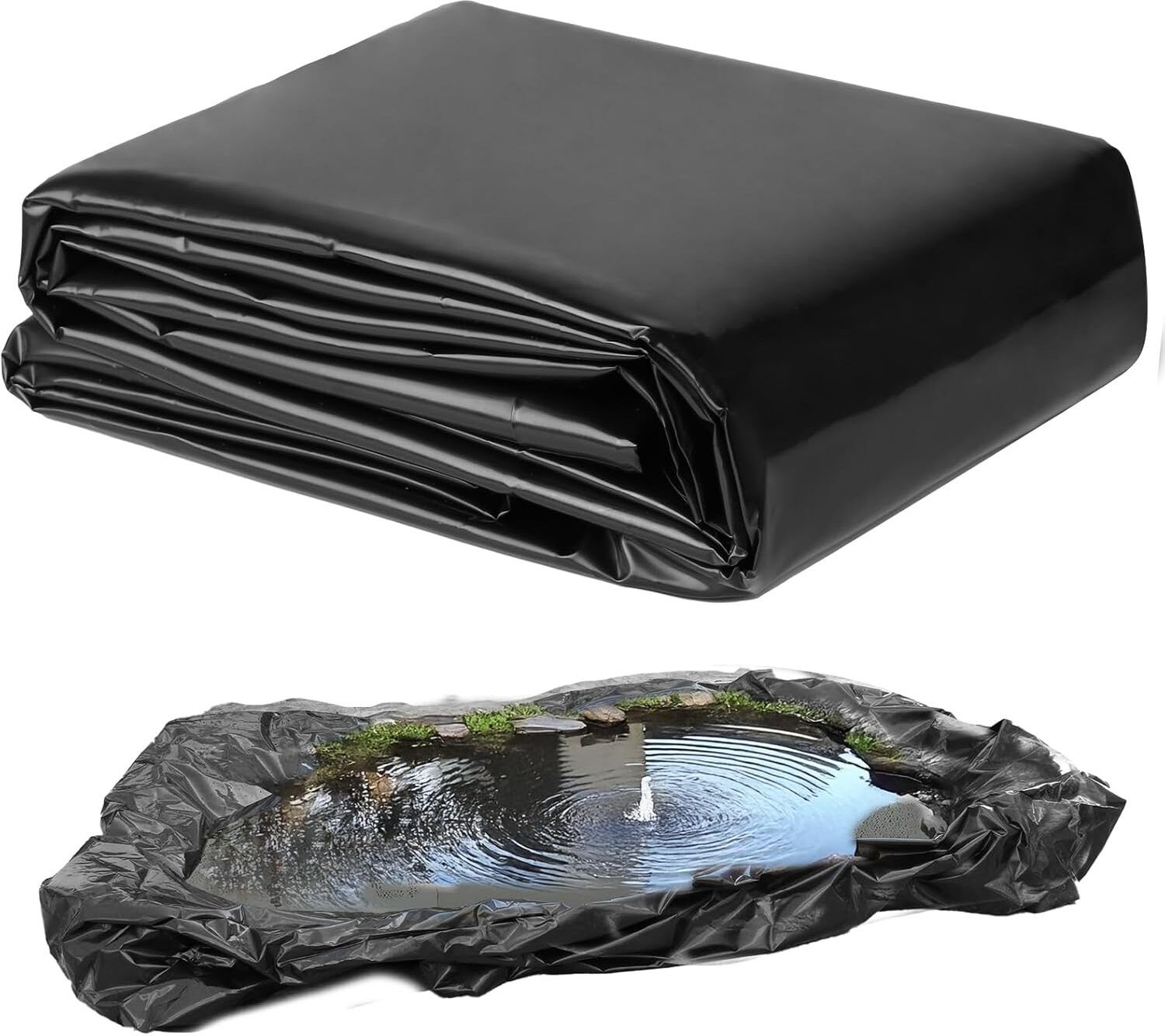 Pond Liner 15 x 17 FT,500 GSM HDPE Pond Liners for Outdoor Fish Pond Liner, Tent - For Pond Liner for Aquaculture, Koi Ponds, Water Garden-image-13