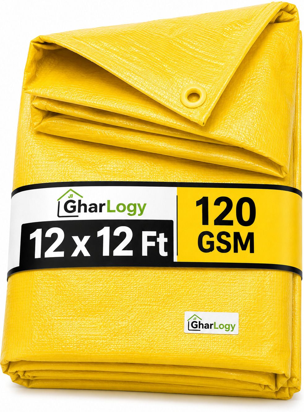 gharlogy 12x12Ft 120GSM Multipurpose Rain Protection Waterproof High Quality Tent - For Agriculture Use, Roof Covering, Warehouse Storage, Vehicle Protection-picture-37