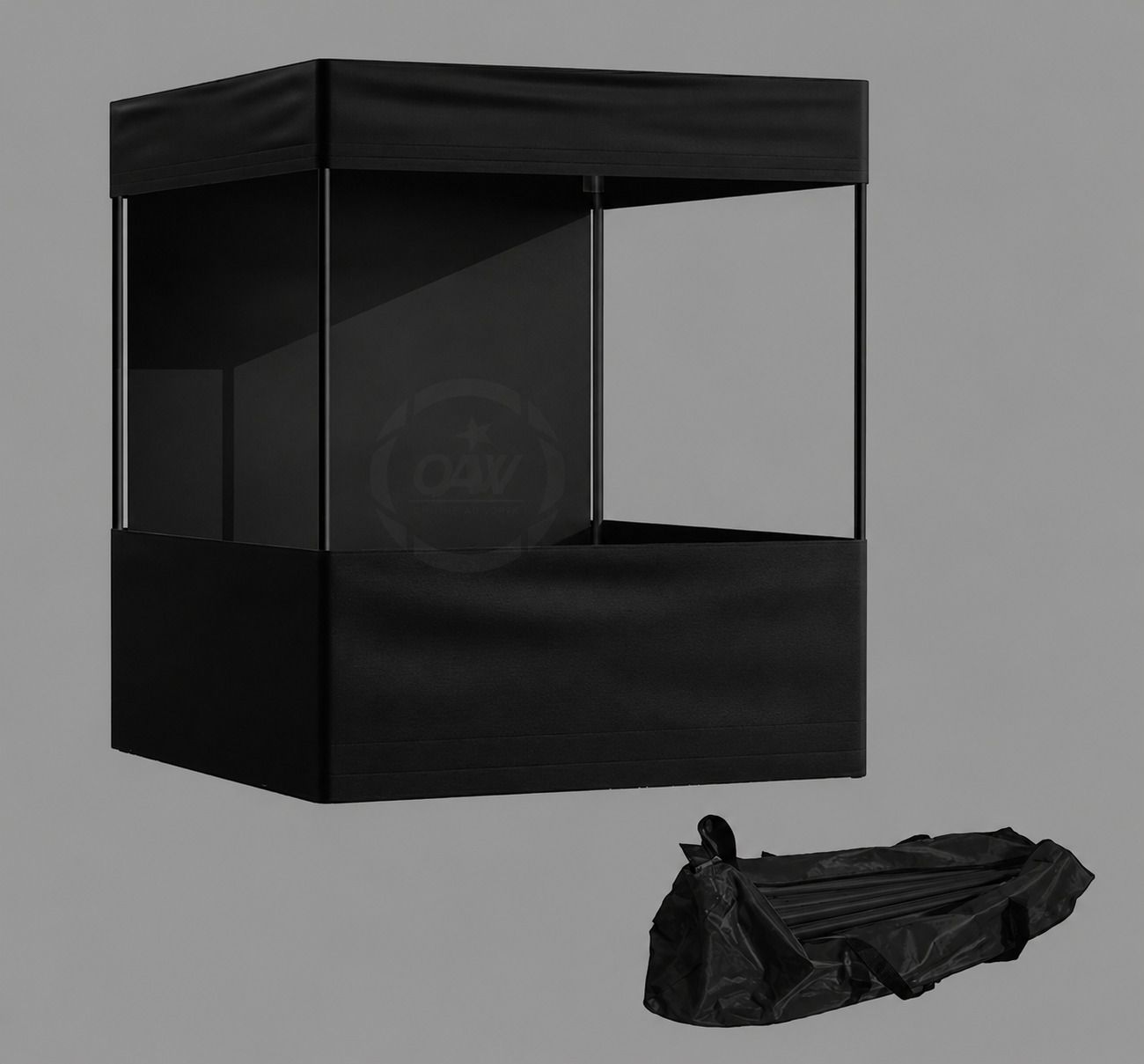 online ad work OAW 6x6x7 FT Premium Folding Promotion Counter with Canopy – Blacknopy – Black Tent - For Outdoor Promotions & Events-picture-17