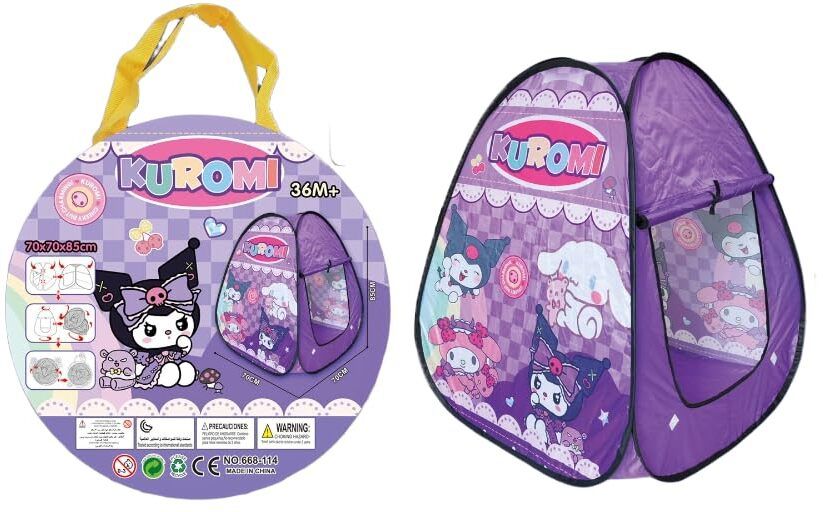 play hard Purple Kuromi Play Tent House for Kids Foldable Indoor Toy for Girls Tent - For Girls 5 to 10 Years-picture-5