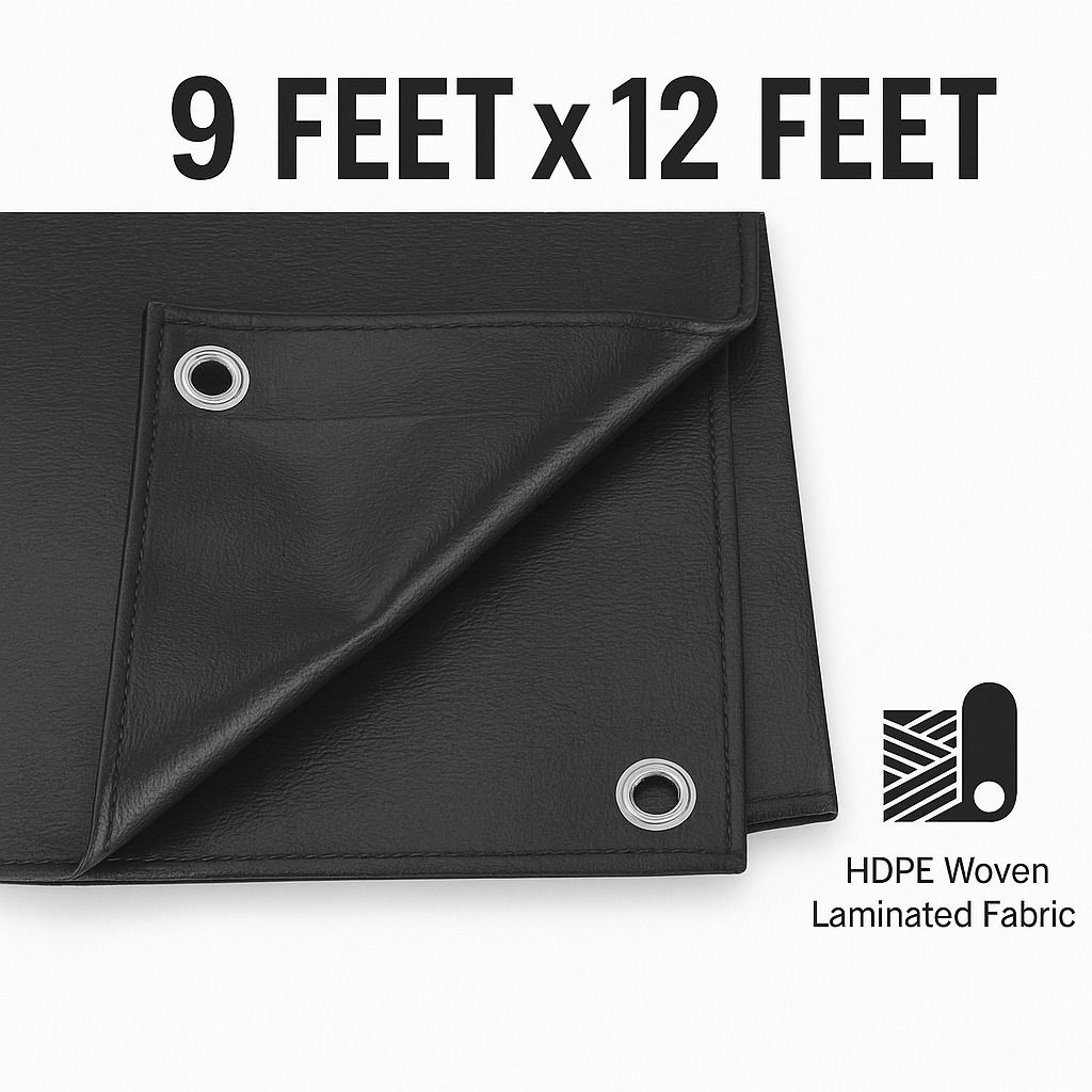 TARPAULINE SHEET WATERPROOF COVER Tent - For PROTECT FROM UV RESISTANT,RAIN, 9 FEET X 12 FEET 250 GSM