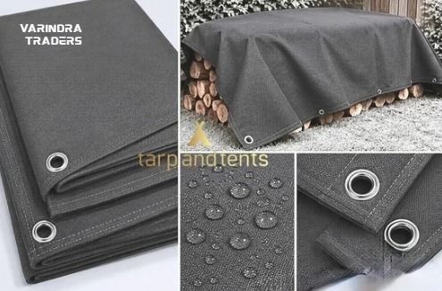 tarp and tents Heavy Duty Waterproof Canvas Tarpaulin Sheet 6 X 15 FT -610 GSM Tent - For Truck Cover Canvas, UV Resistant Canvas, Warehouse Cover, Construction Cover Sheet-picture-12