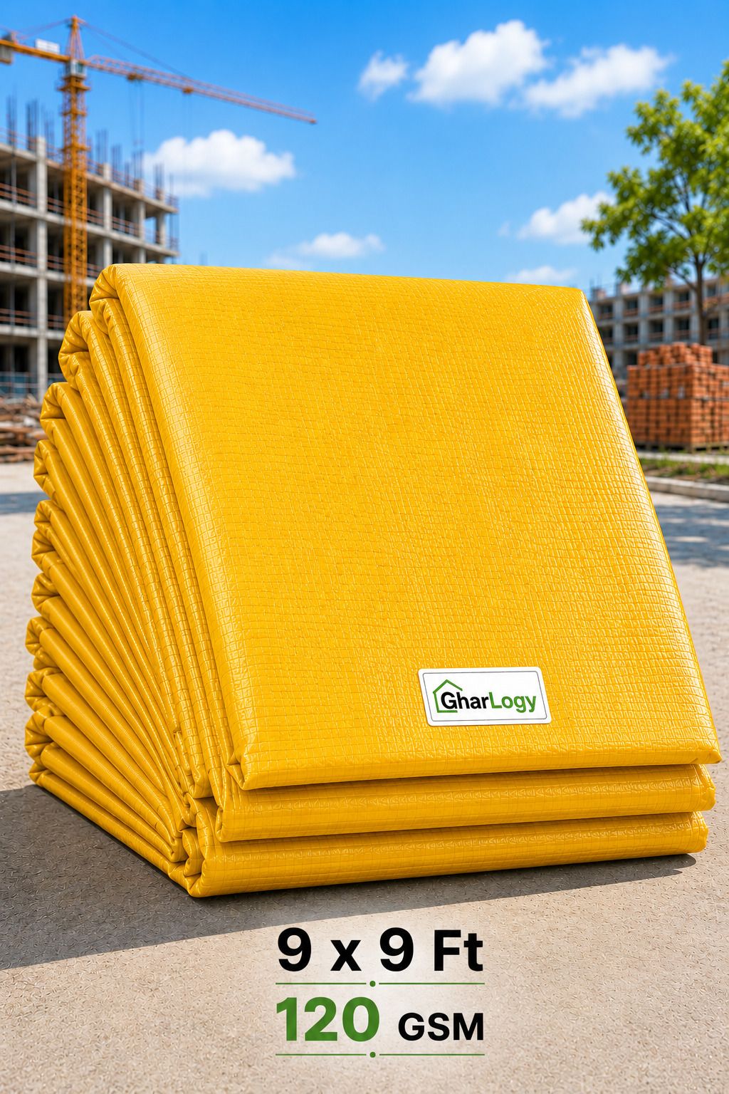 gharlogy 9x9 Ft Tirpal Multipurpose Rain /Sun/Dust Protection High Quality Tent - For Agriculture Use, Roof Covering, Warehouse Storage, Vehicle Protection-picture-36