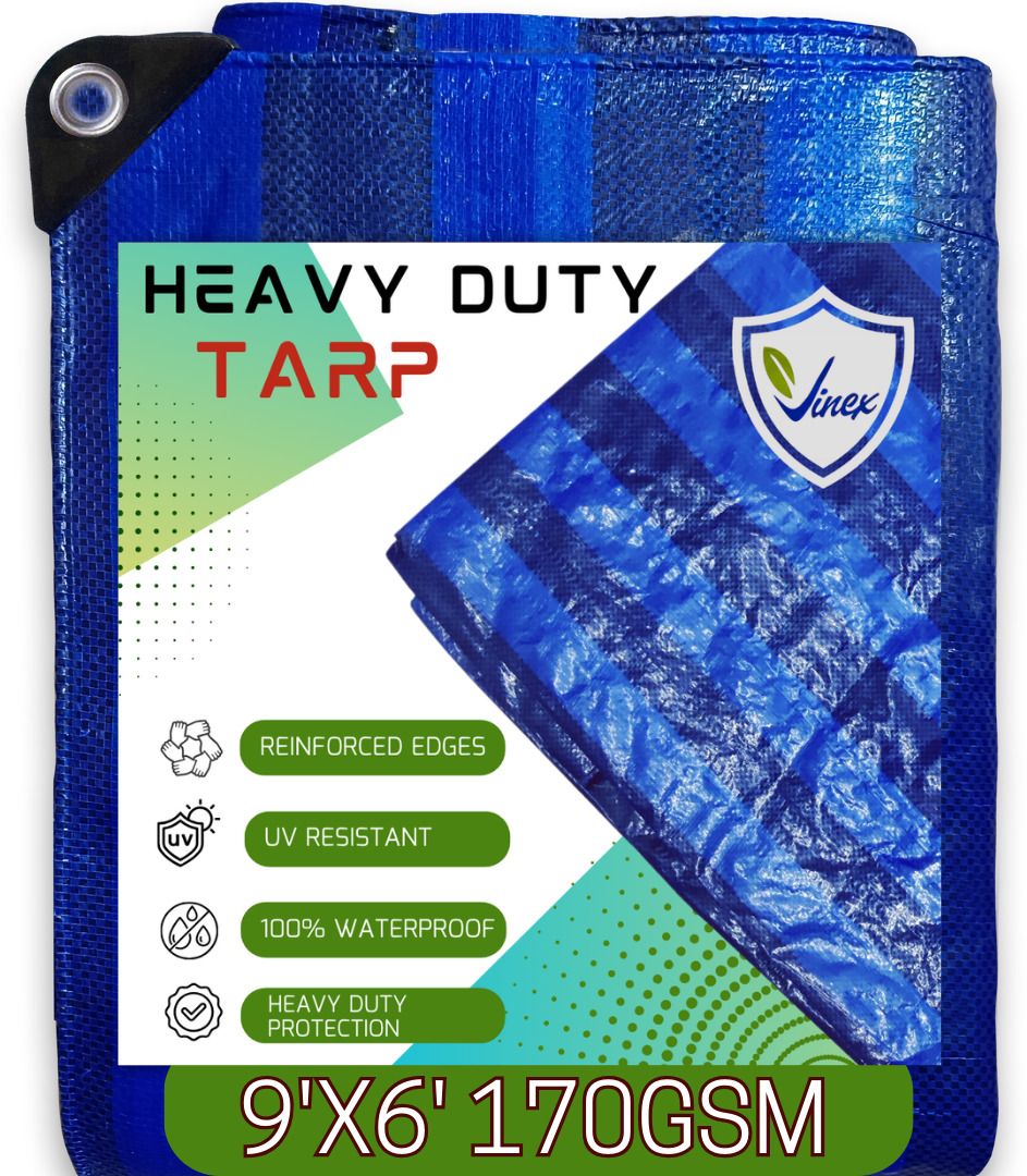 9ft X 6ft, 170GSM | Premium Water Proof Tarpaulin Sheet | 100% Virgin Tent - For Camping, Construction Sites, Transportation Covers, Garden-image-26