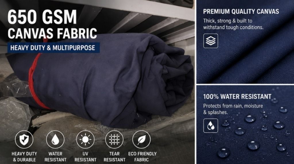 tarp Canvas Tarpaulin 4 X 6 FT - 650 GSM Heavy Duty Waterproof Sheet Tent - For ALL WEATHER-picture-25