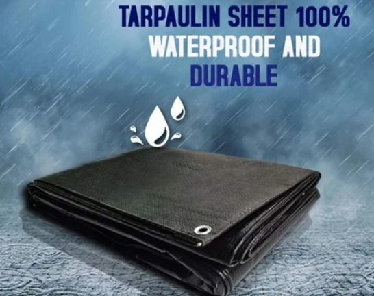 TARPAULINE SHEET WATERPROOF COVER Tent - For PROTECT FROM UV RESISTANT,RAIN, 12 FEET X 18 FEET-image-11