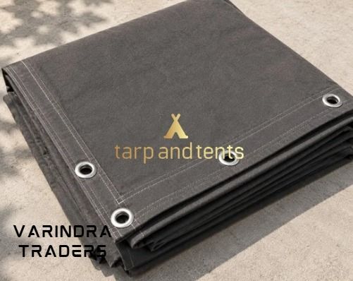 Premium Heavy Duty Canvas Tarpaulin 6 FT X 12 FT -500 GSM Tent - For Outdoor Protection, Rain Protection, Construction Site Covering-image-20