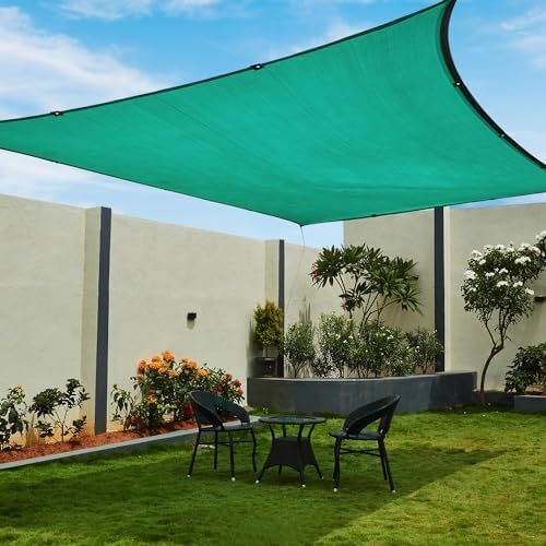 10x15 green-10x15 green tent - for uv resistant with 90% block sunlight, rooftop, garden ,belcony 4 side clip
